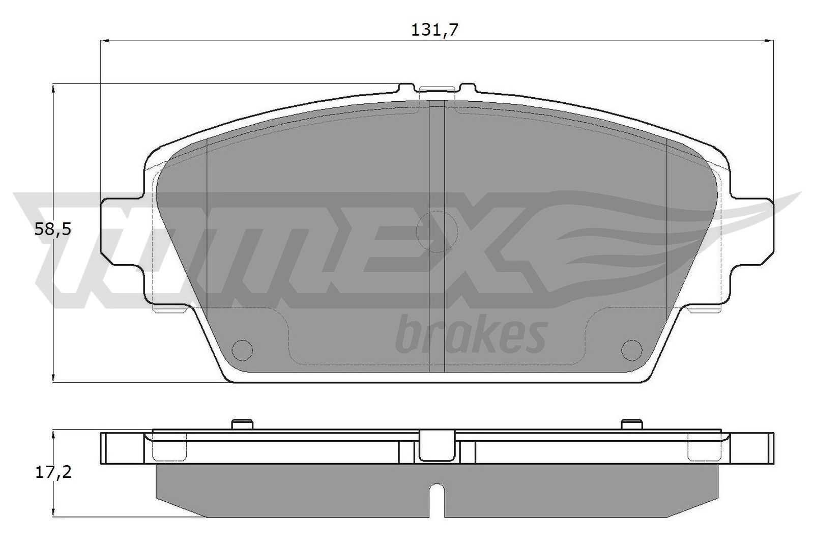 Sada brzdových platničiek kotúčovej brzdy TOMEX Brakes